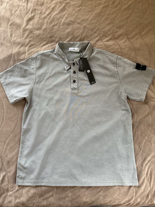 Сива поло риза Stone Island (М)