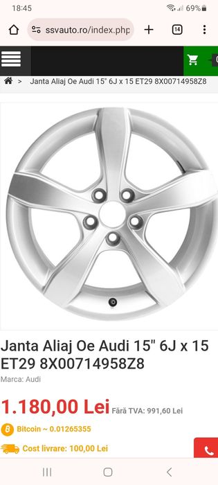 Jante Bmw cu anvelope iarna 205/55/16 &jante audi r 15