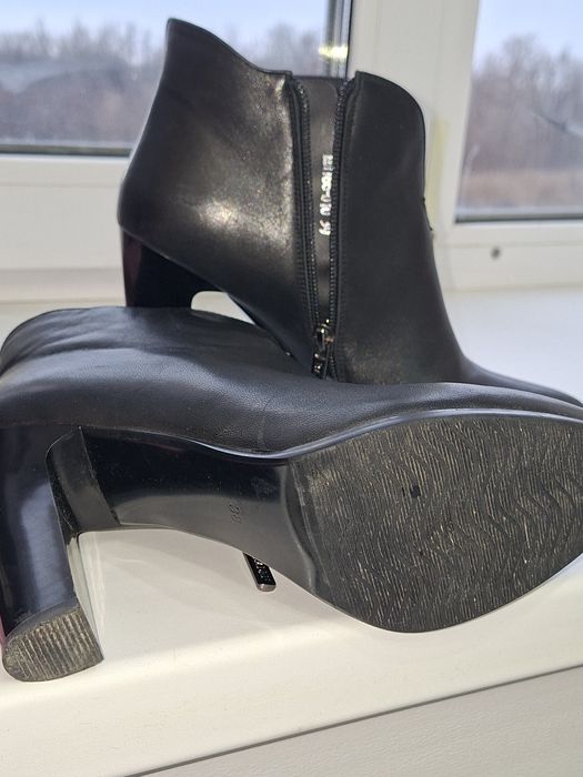 Ботильоны  кожаные