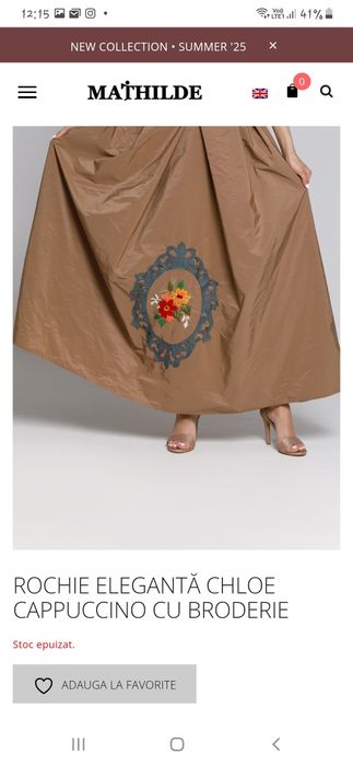 Rochie Mathilde, broderie manuală