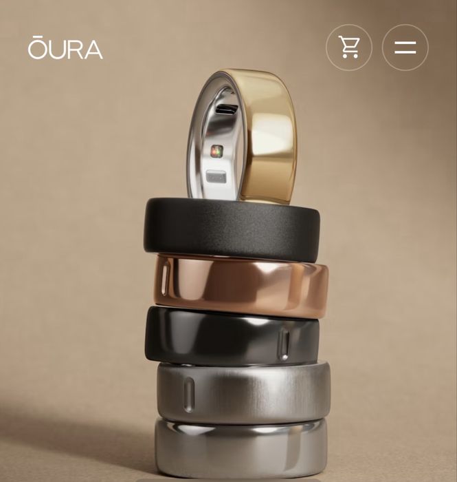 новый Oura ring 4 золотой (размер 6)