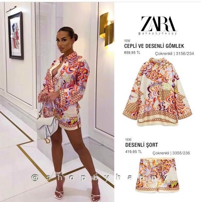 ZARA нови къси панталонки с висока талия