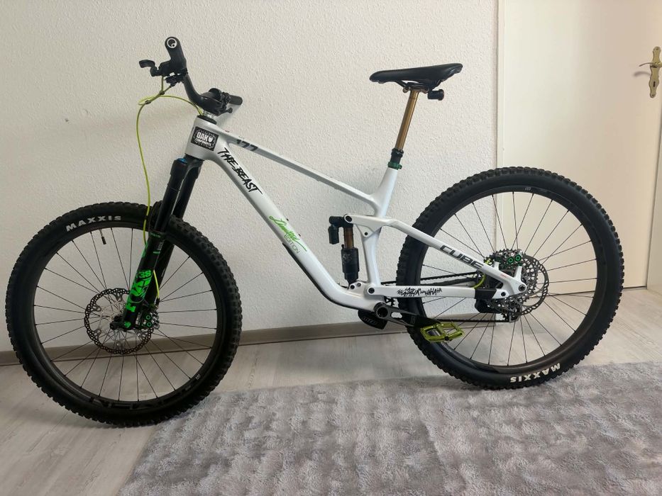 Cube Stereo One77 Карбонов 2024 г. ВИСОК КЛАС Full Fox 38 , Magura Ендуро велосипед