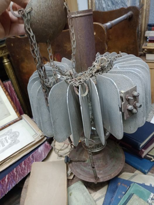 Lampa cu gaz. 1900/1920.Lustra cu gaz.pentru tavan.