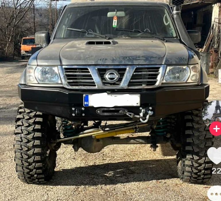 Метални силови брони за Нисан Патрол У61 face,Чероки WJ,Паджеро 2008г