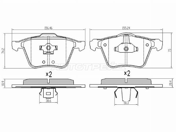 Колодки тормозные передние Volvo Xc90