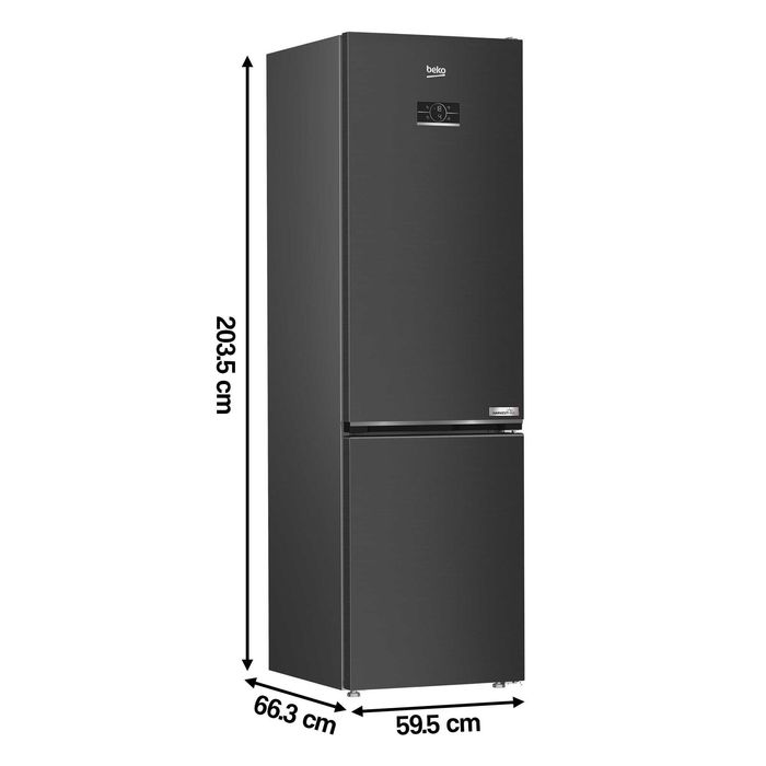 Нов инверторен хладилник с фризер Beko 203см, 355 л, No Frost