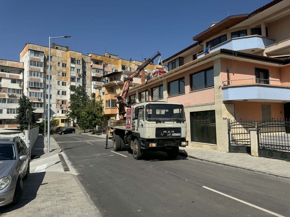 Транспортни услуги, камион с кран