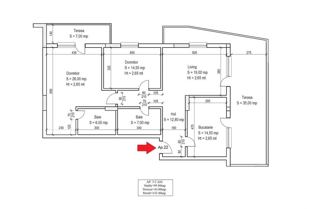 Apartament Cu Terasa 3 Camere Spatios Sector 3 Ozana Titan — fotografia 3