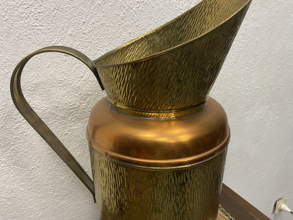 Огромна холандска кана от месинг и мед кош за чадъри ваза за сухи цвет