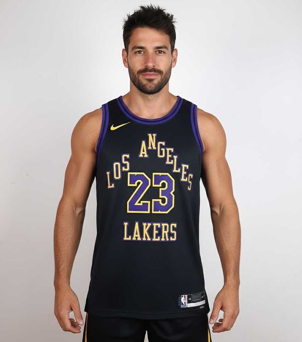 Nike NBA Lakers LeBron - Оригинален мъжки баскетболен потник р-р L