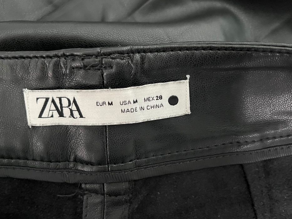 Дамски кожен панталон ZARA