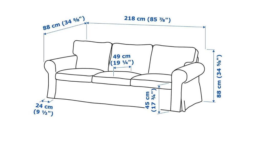 Canapea, Ektorp, living, ikea, alba, 3 locuri, Bucuresti