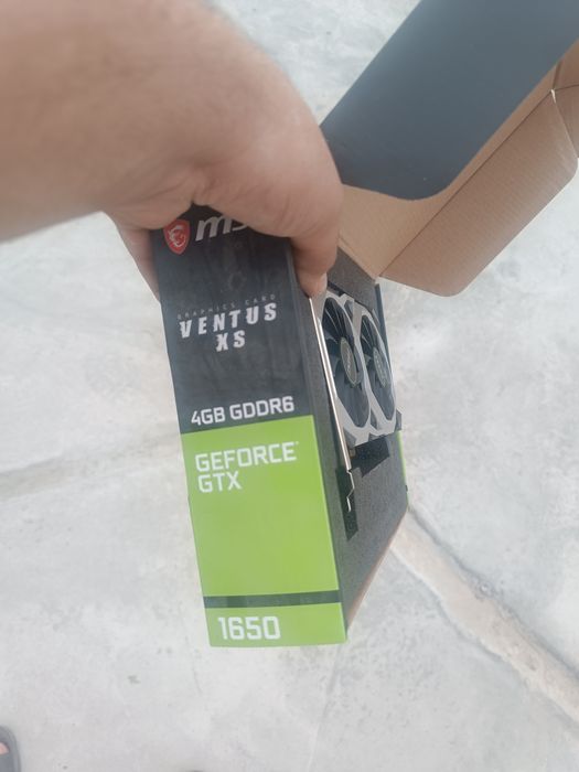 MSI GTX1650 D6 Ventus XS
GDDR6 4gb / 128 bit 
Карта на заводской пломб