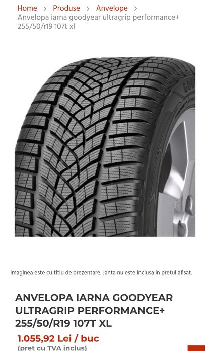 Anvelope Cauciucuri de iarna 255/50/19 Goodyear 255 50 r19