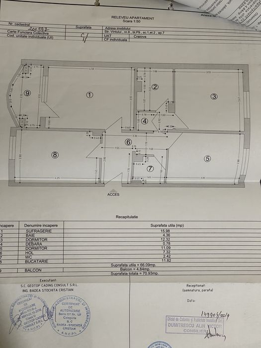 Apartament 3 cam decomandat - Valea Rosie