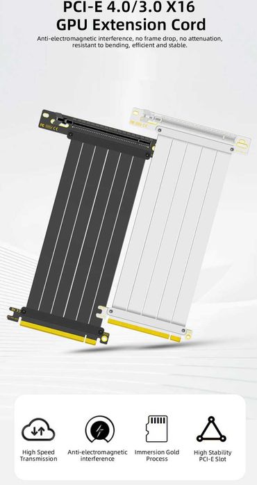 Кабел extender/удължител PCI-E 4.0 16x вертикален монтаж на видеокарта