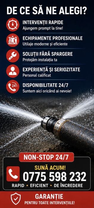 Desfundări Desfundare Canalizari Canalizare si spălări profesionale | Tulcea /Constanța – Mamaia Nord – Năvodari | NON STOP