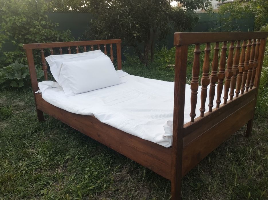 Pat vechi lemn rustic solid