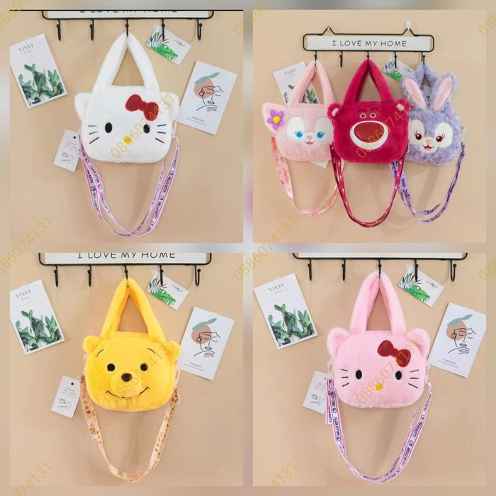 Плюшена играчка Чанта Плюшена раница Стич , Hello Kitty, Мечо Пух и др