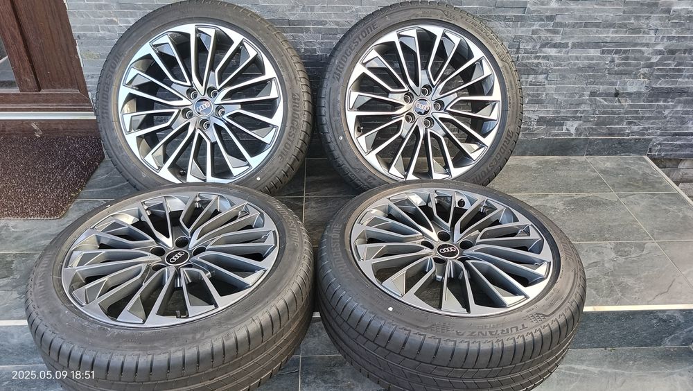 Jante originale audi A6 C8 "19, bicolor, Bridgestone 245 45 R19 AO