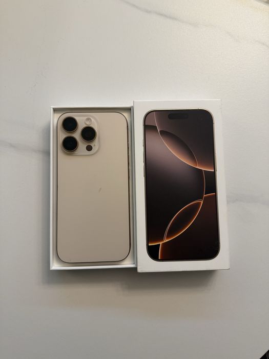 Iphone 16 pro, culoare desert titanium, 256 GB