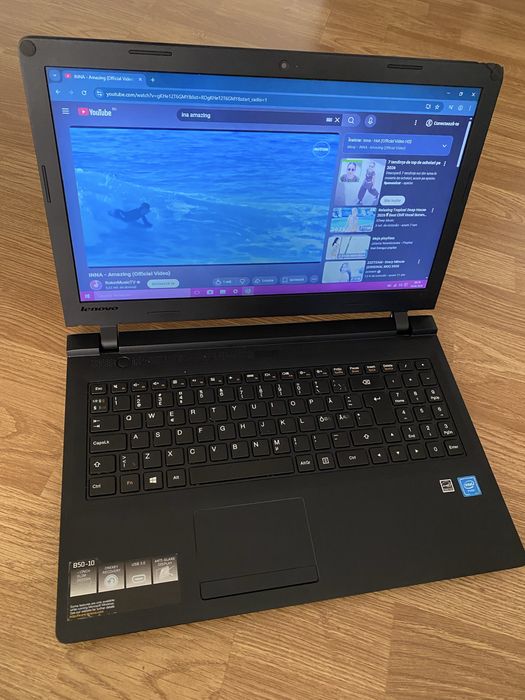 Laptop Lenovo Slim Display 15,6 inch led,Windows 10 Pro,4gb ram ddr3,SSD 130gb m, baterie buna  cu incarcator