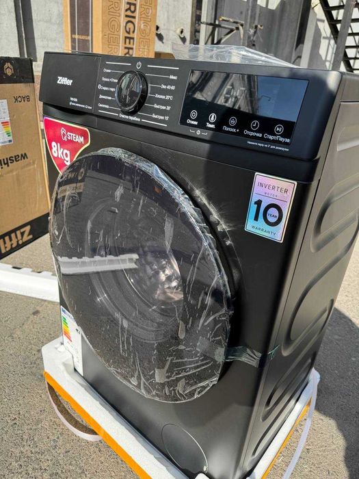 Стиральная машина ZIFFLER 8кг T80-B2BL Inverter Steam