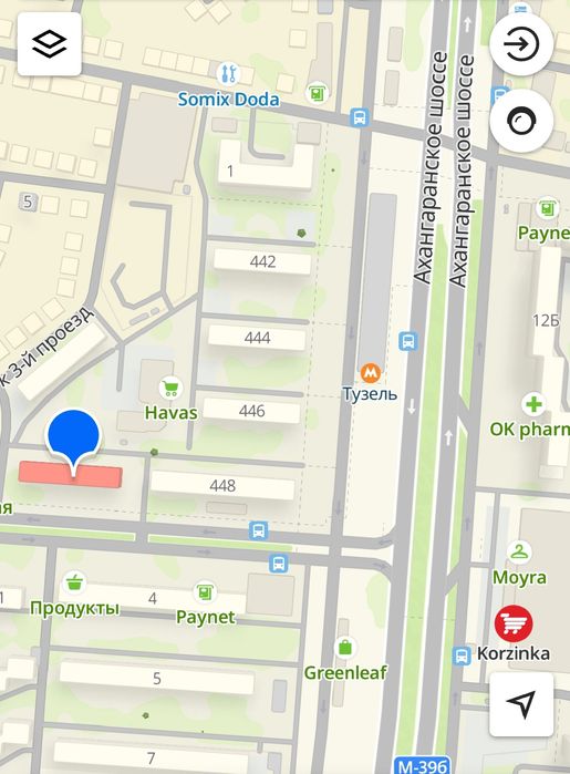 Авиасозлар 1-квартал, 1в2/4/4, 2минуты до метро Тузель