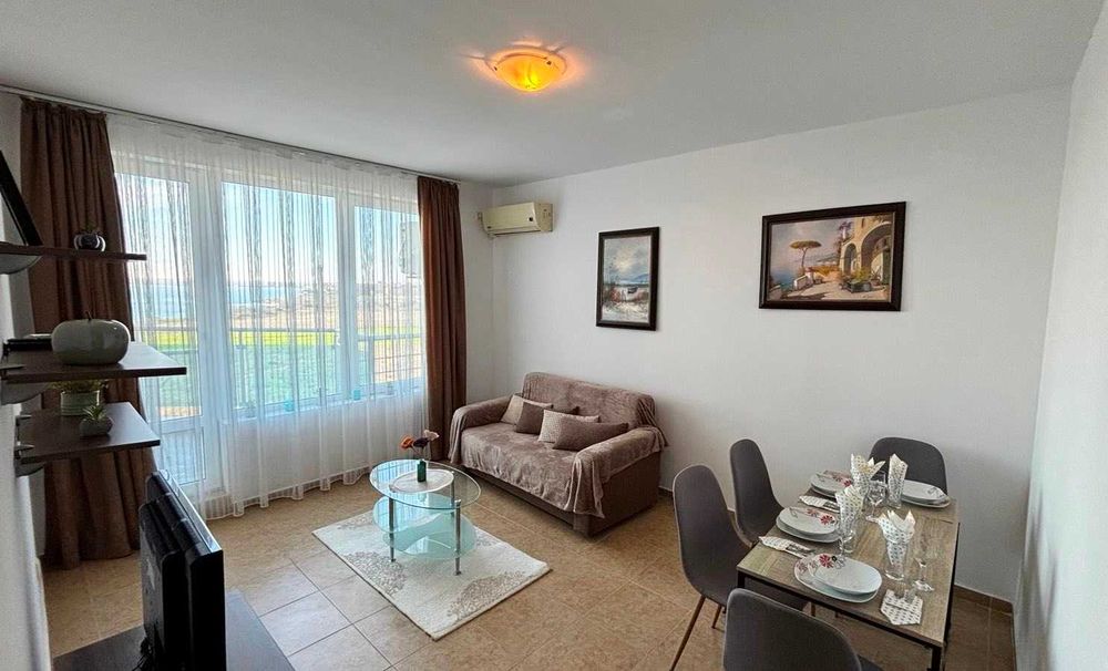 Обзаведен двустаен апартамент с морска гледка - к-с Коста Калма