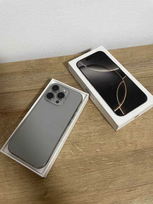 iPhone 16 Pro – 256GB – Natural Titanium – Stare IMPECABILĂ – Full Box