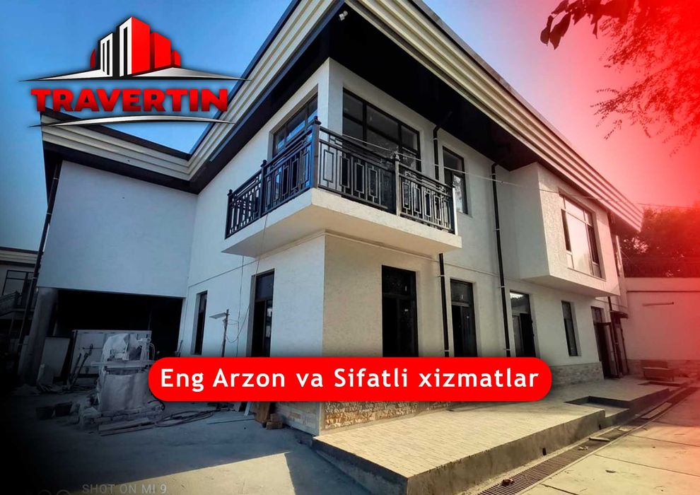 Travertin va Marmarino sifatli va ishonchli. травертин фасада домов