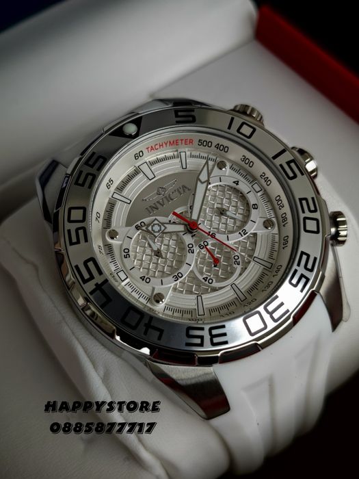 INVICTA Pogo White/Silver 50 mm, Инвикта нов мъжки часовник