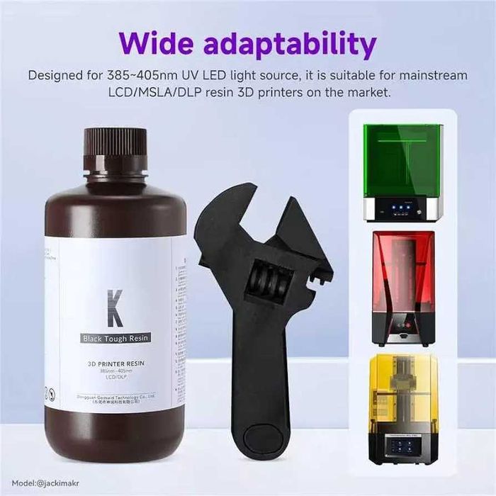 Чисто нова запечатана оригинална 3D смола RESIONE K Tough ABS-Like (Черна, 1 кг)