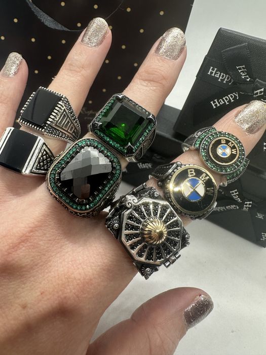 Мужские перстни кольца СЕРЕБРО 925