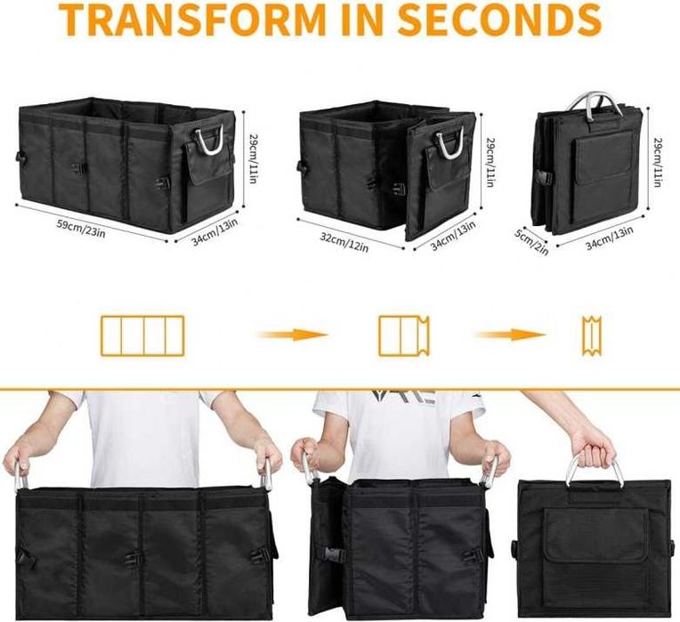 Многофункционален органайзер за багажник сгъваем с алуминиеви дръжки