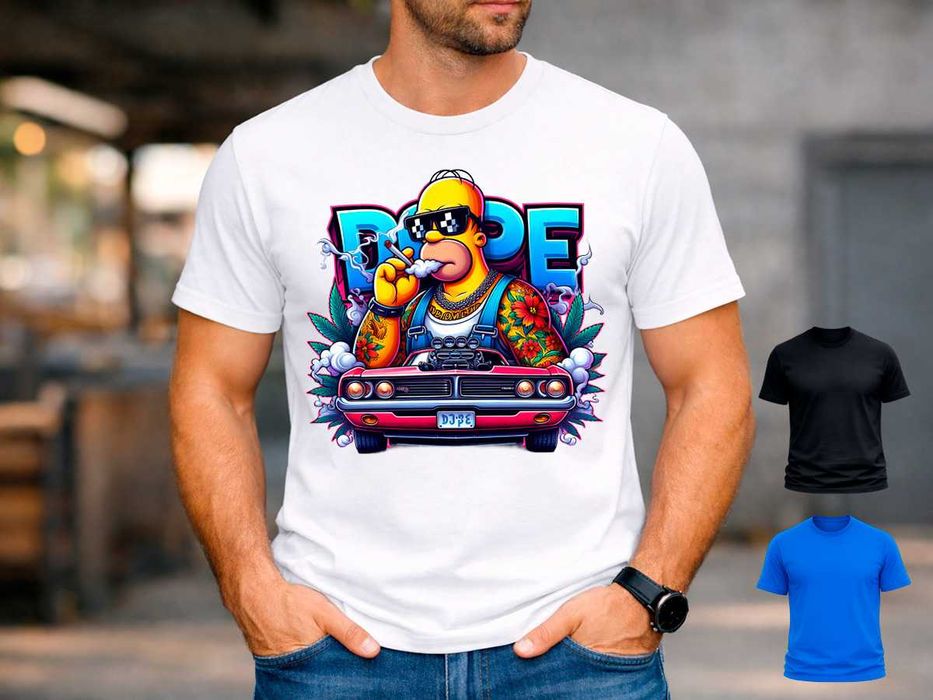 Мъжка тениска " Homer Simpson DOPE"
