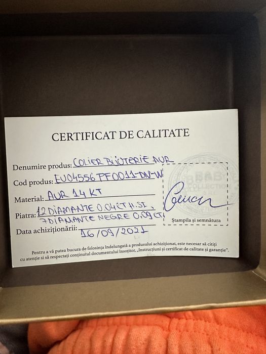 Lanț aur femei, aur alb si 12 diamante