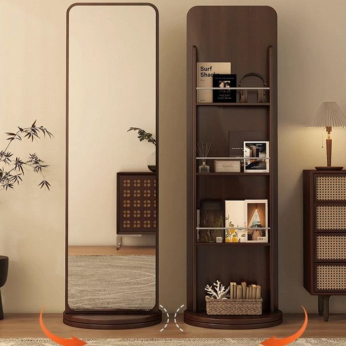 Aylanuvchi oyna va parfumeriya polkasi bilan