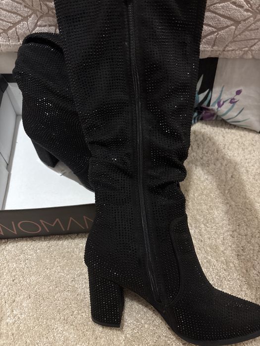 високи ботуши лъскави с камачета HОВИ