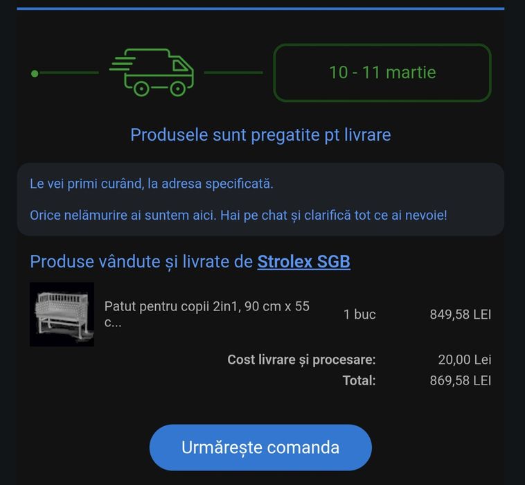 Pătuț bebeluș ajustabil