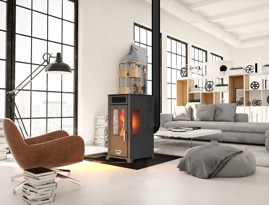 Soba pe lemne si peleti cu plita sau cuptor FLAME, SAPHIRE 8-12 kW