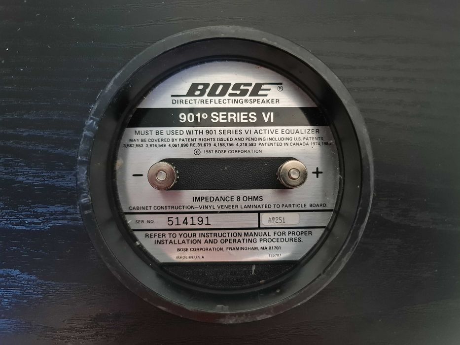 Bose 901 series VI speakers Pair with Equaliser