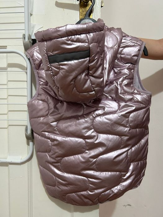 Детско яке без ръкави металик