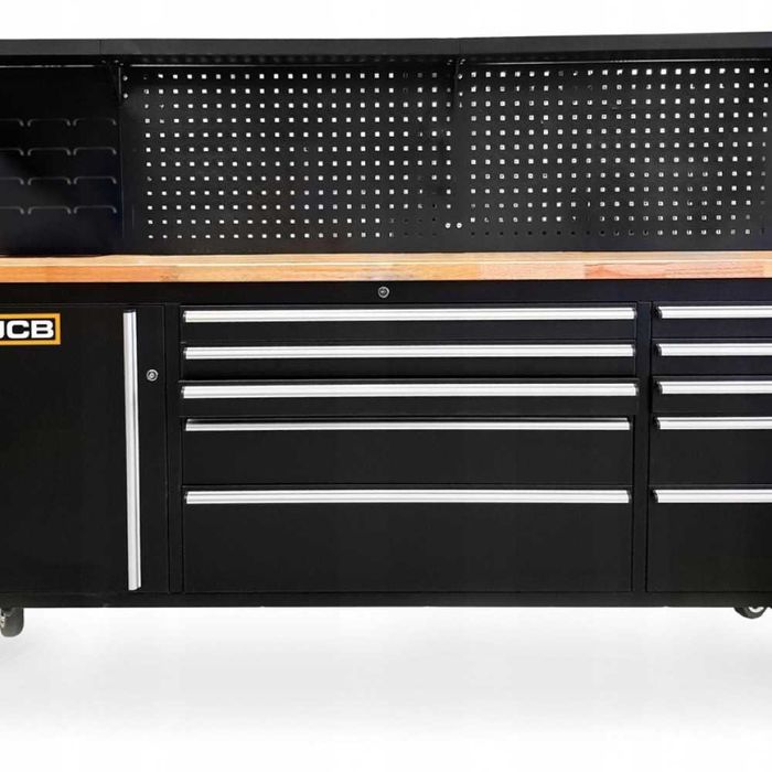 Подвижен шкаф за инструменти с работен плот JCB