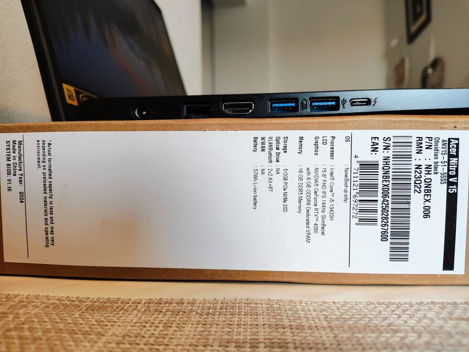 Laptop Gaming Acer Nitro V15 ANV15-51