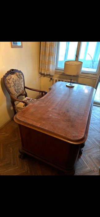 Mobilier vintage din lemn masiv – set complet salon / birou