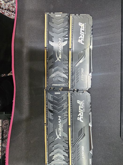 Hyperx predator ram rgb 16x2 и kingston fury 16x2