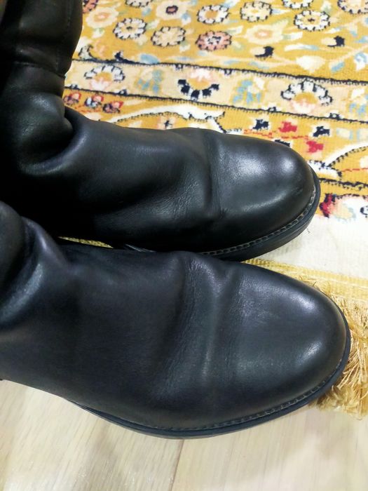 кожаные зимние сапоги