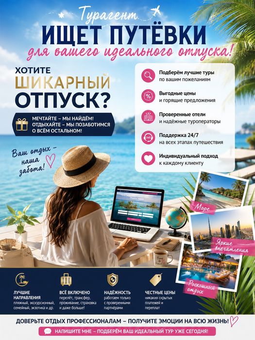 Турагент, Туры,Путёвки